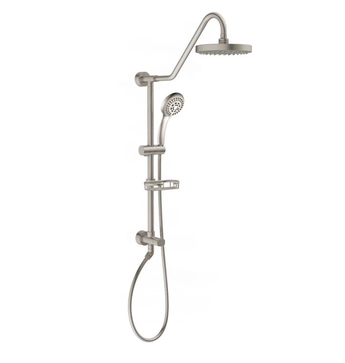 Nickel Shower Fixture with Detachable Wand