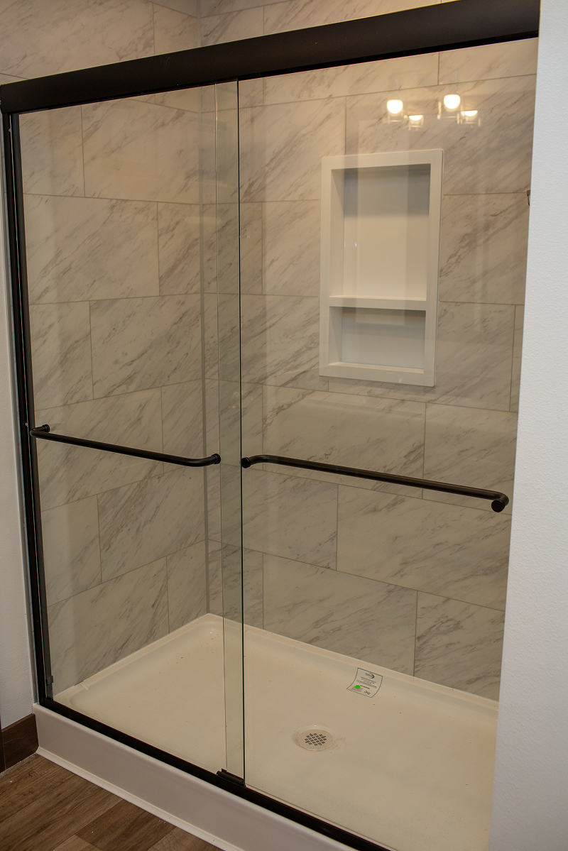 60” Tile Shower with Bypass Door 